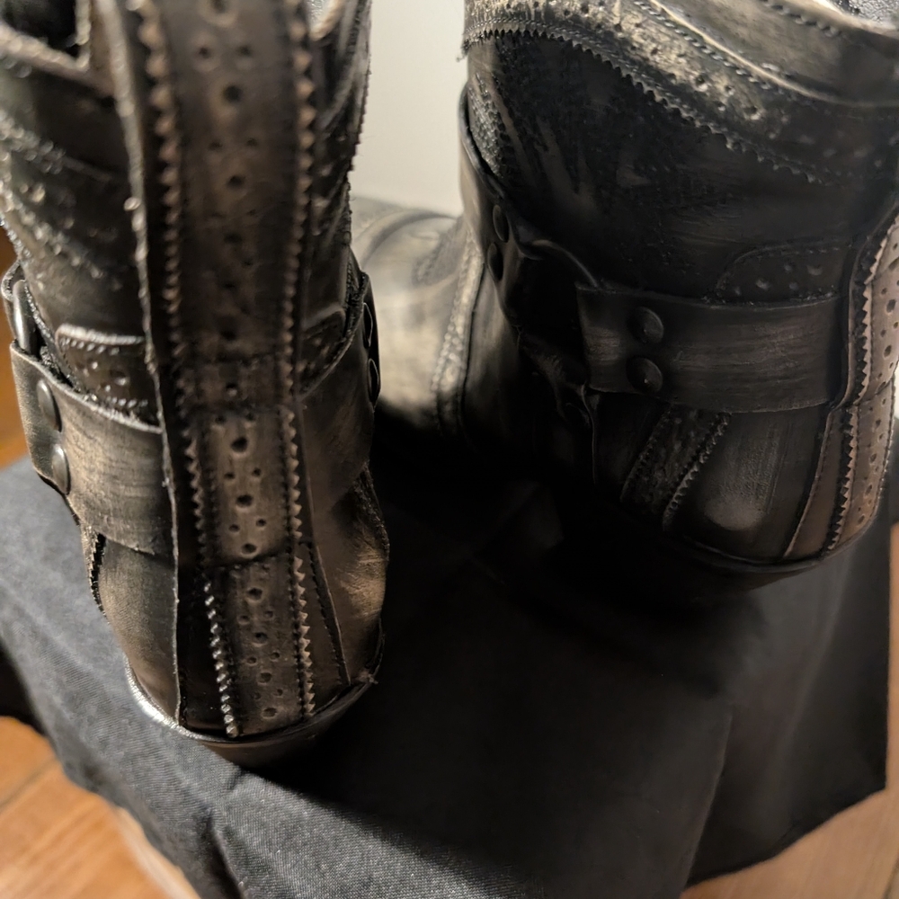Dingo Distressed Black Western Boots Size 7 - Picture 5 of 8